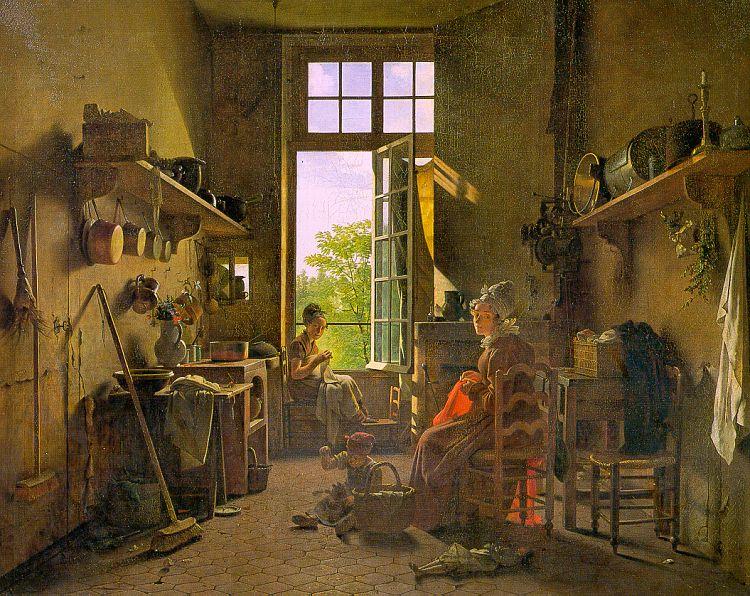  Martin  Drolling Interior of a Kitchen Germany oil painting art